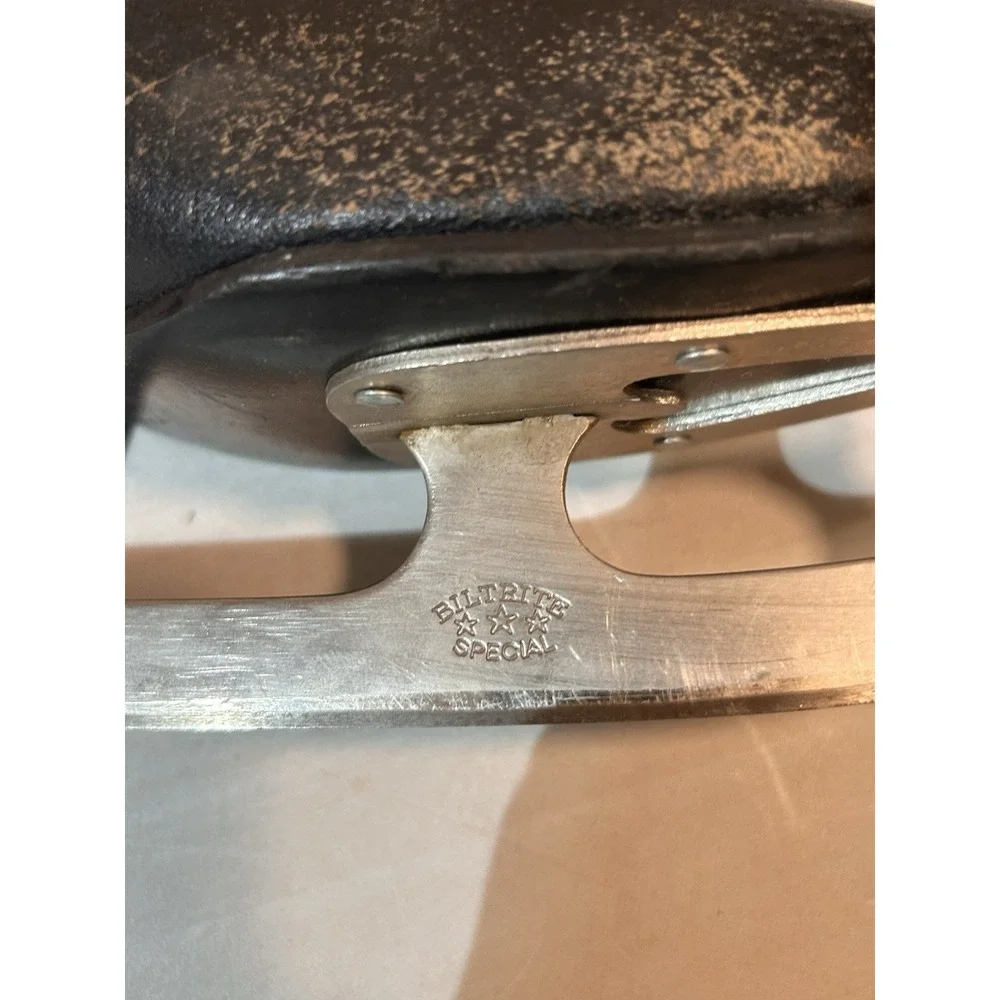 Vintage Silver Star Ice Skates Canadian Biltrite Special Blades Size‎ 9